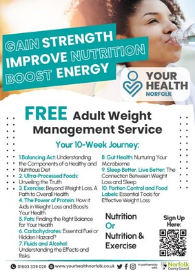 Gain strength, improve nutrition, boost energy (A4 poster)