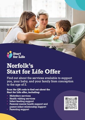 Norfolk's Start For Life Offer - two mums (A4 poster)