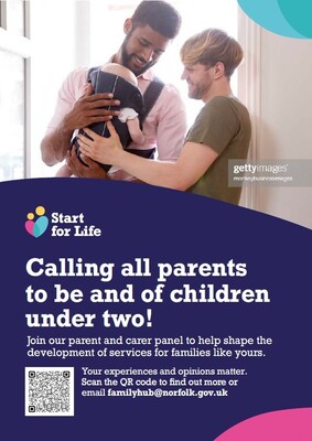 Calling all parents to be and of children under two - two dads (A4 posters)