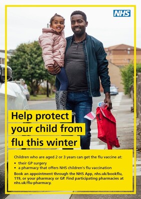 Help protect your child from flu this winter - version 1 (A4 poster)