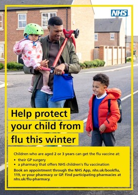 Help protect your child from flu this winter - version 3 (A4 poster)