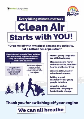 Clean air starts with you! Primary Schools (A4 poster)