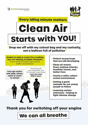 Clean air starts with you! High Schools (A4 poster)