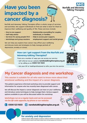 Have you been impacted by a cancer diagnosis? (A4 poster)