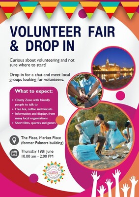 Volunteer fair and drop-in (A4 poster)