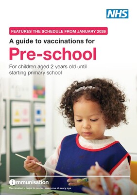 A guide to vaccinations for pre-school - for children aged 2 years old until starting primary school (leaflet)
