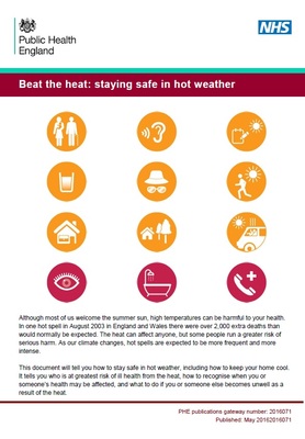 Beat the heat - staying safe in hot weather
