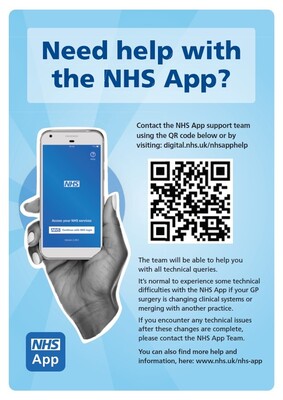 Need help with the NHS App? (A4 poster)